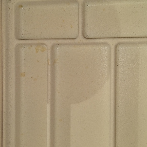 Vintage Red Velvet Double Compartment Jewelry Box - Hinged Lid w/ Mirror - Picture 3 of 11